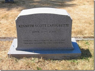 IMG_2845 Kenneth Scott Latourette Tombstone at Mountain View Cemetery in Oregon City, Oregon on August 19, 2006