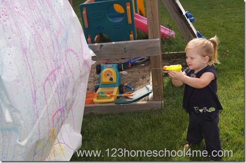 Kids Activities Squirt Gun Painting Kids Activities Squirt Gun Painting