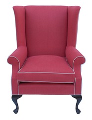 The rasberry color of this chair would liven and define a more classic space.
(chicshopla.com)