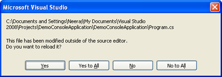 Enable/Disable Visual Studio Notification When File is Changed from Outside