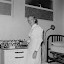 Jessie at Hialeah Race Track infirmary - Florida 1957
