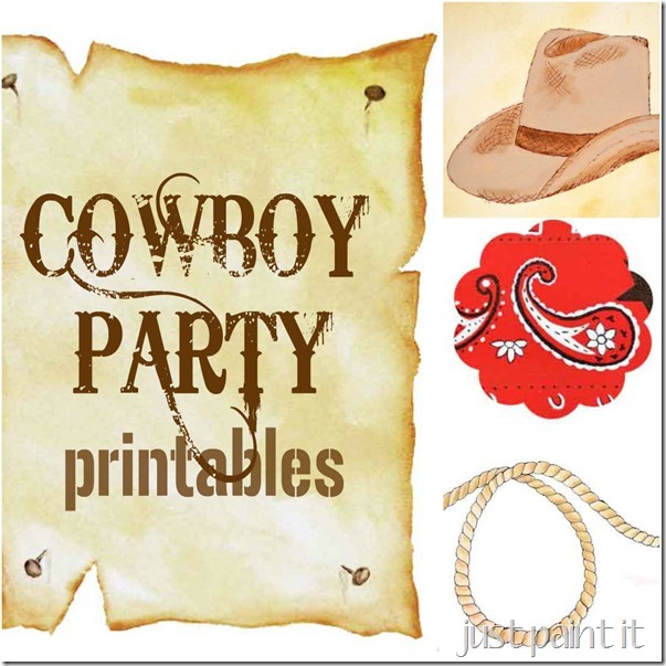 cowboy printables collage