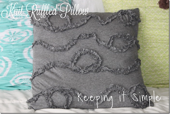 knit ruffle pillow