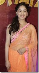 Actress Yami Gautam in Orange Saree Hot Photos