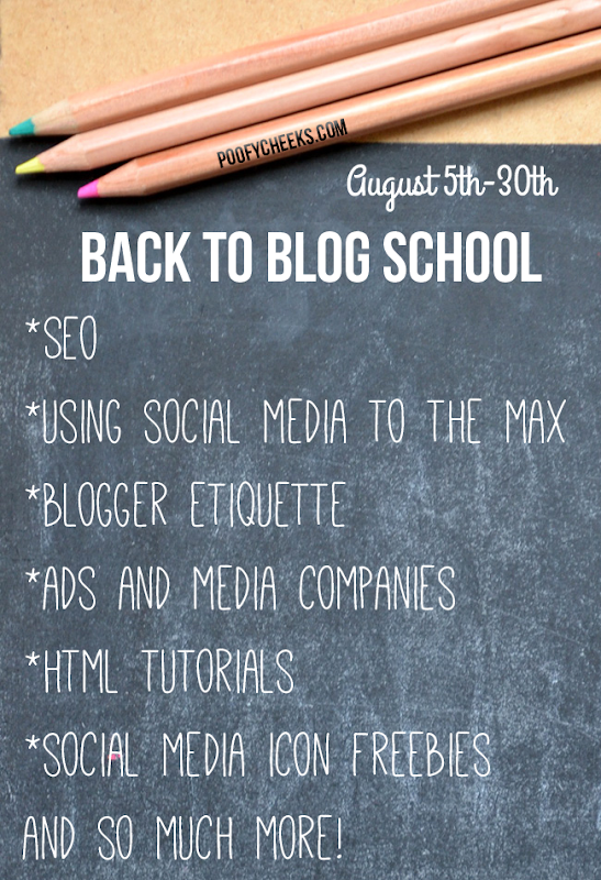 Back to Blog School Series at www.poofycheeks.com