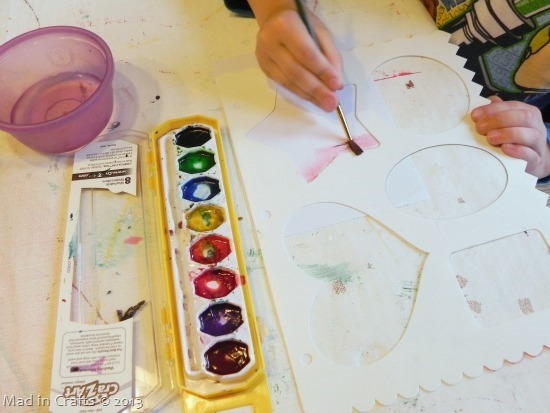 kids watercolor stencil