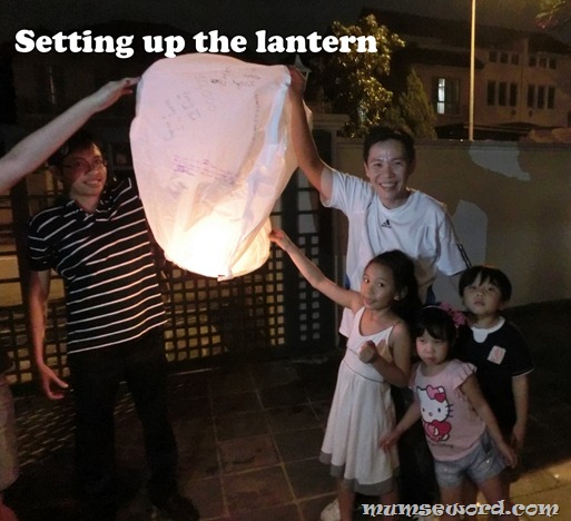 Setting up the lantern