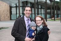 Oscar with Mum and Dad