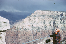 c0 My Grandma Grandy, Ethel Grandy (Mom's mom), at the Grand Canyon, circa 1950.