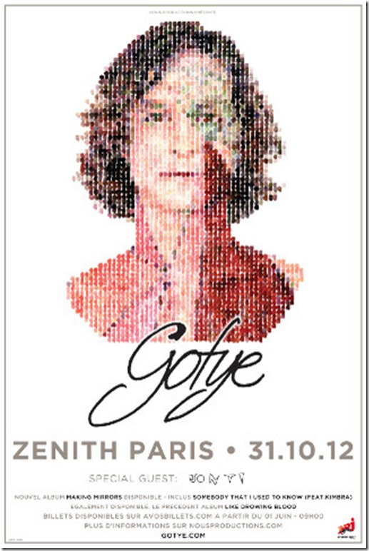 Affiche Gotye Concert Paris 31-10-2012
