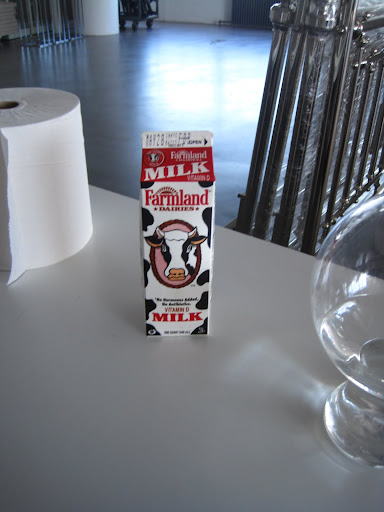 Then brings out the secret weapon: milk.