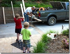 sawing lumber