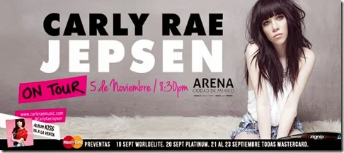 Carly rae Jepsen superboletos a la venta ACMX Noviembre 2013