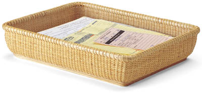 Add another basket like this one and you could use the pair as an in-and-out mail system. (basketville.com) Add another basket like this one and you could use the pair as an in-and-out mail system. (basketville.com)