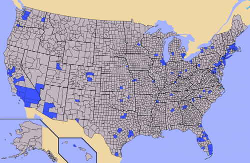 Map of us 50 percent