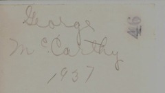 George Mc Carthy 1937 back George Mc Carthy 1937 back