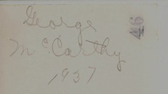 George Mc Carthy 1937 back