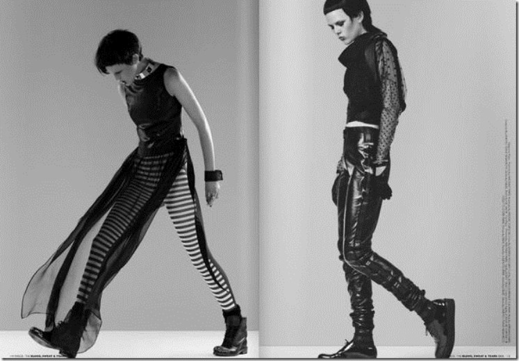 Лисбет Саландер (Lisbeth Salander) образ от Гальяни Фрикхот (FRICHOT GUILAINE) фотографии девушки в чёрно белом стиле