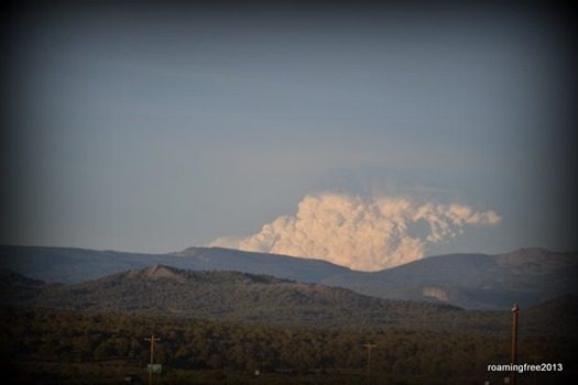 Colorado wildfire in the distance