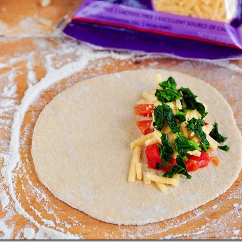 Vegan Calzones with beans and Hominy