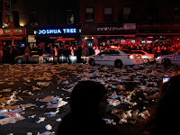 Crowd control after SuperBowl.