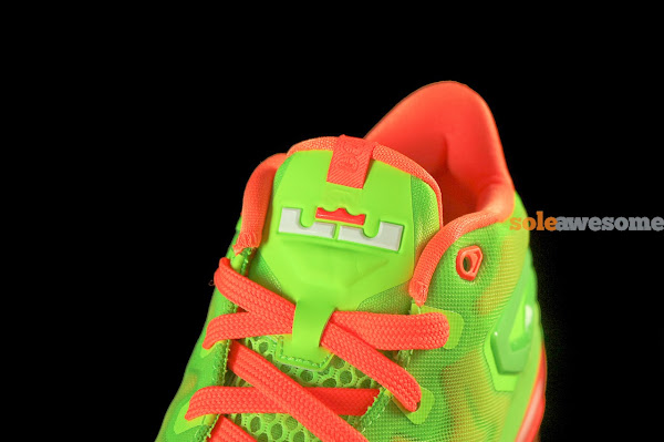 Nike Lebron XI Low GS in Bright Volt and Really Bright Orange