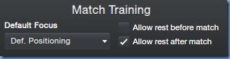 Match training, Forest
