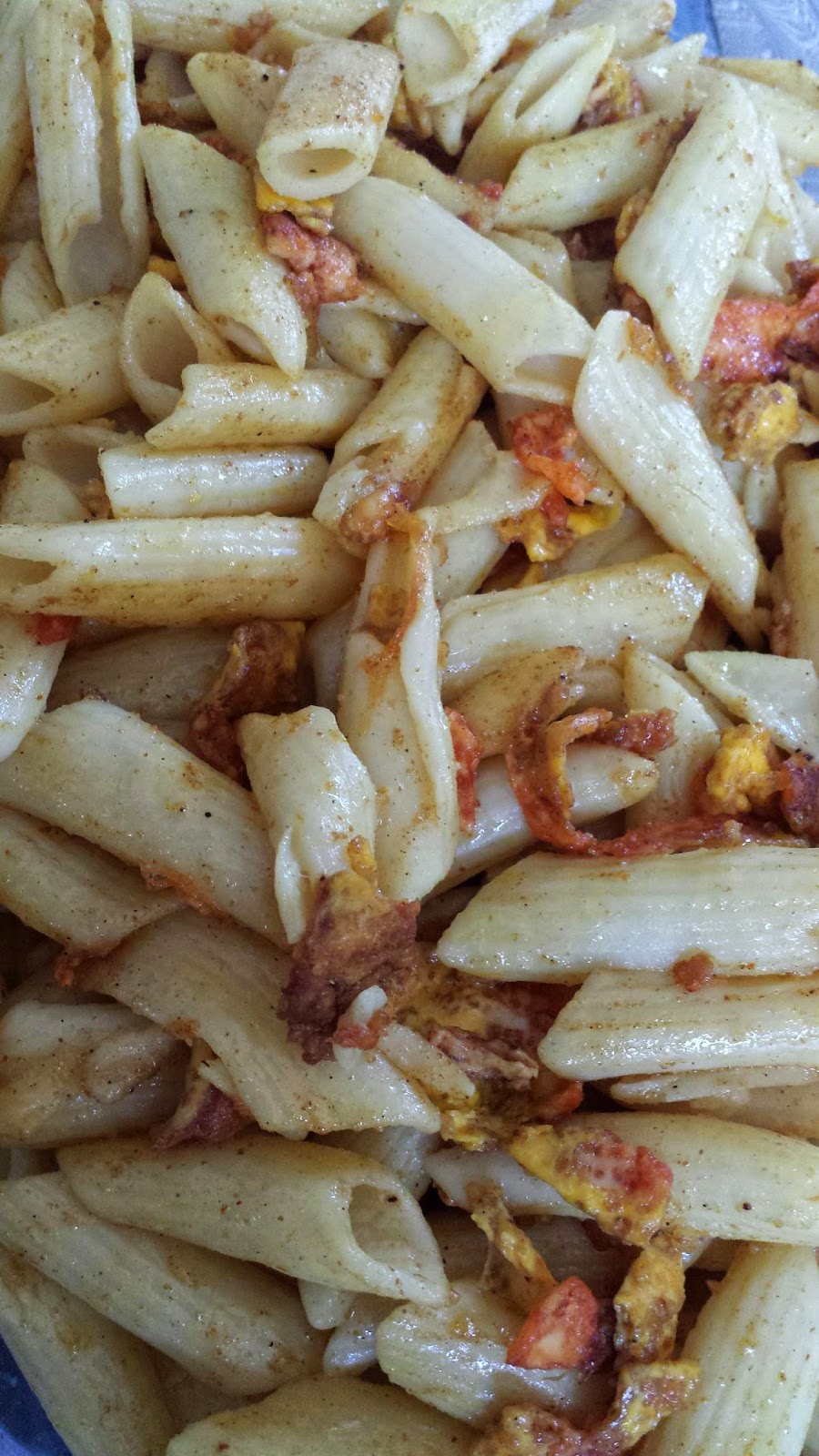 This & That Easy masala penne pasta with eggs