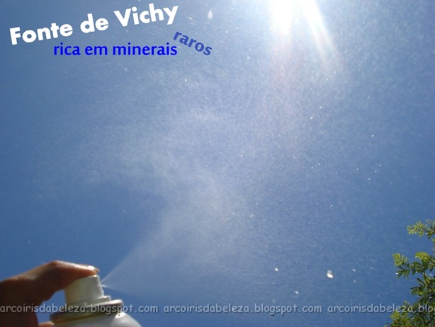 pulverizando água termal da vichy