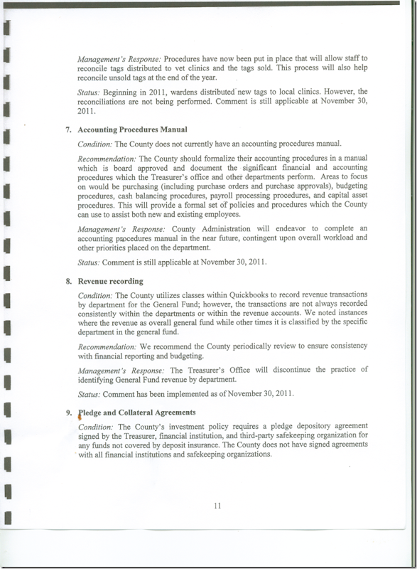 Management Letter 2011 CPA Audit 11