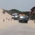 An advancing sand dune leaves 300 residents of Tarifa cut off.