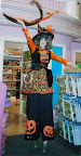 Candy Witch on stilts