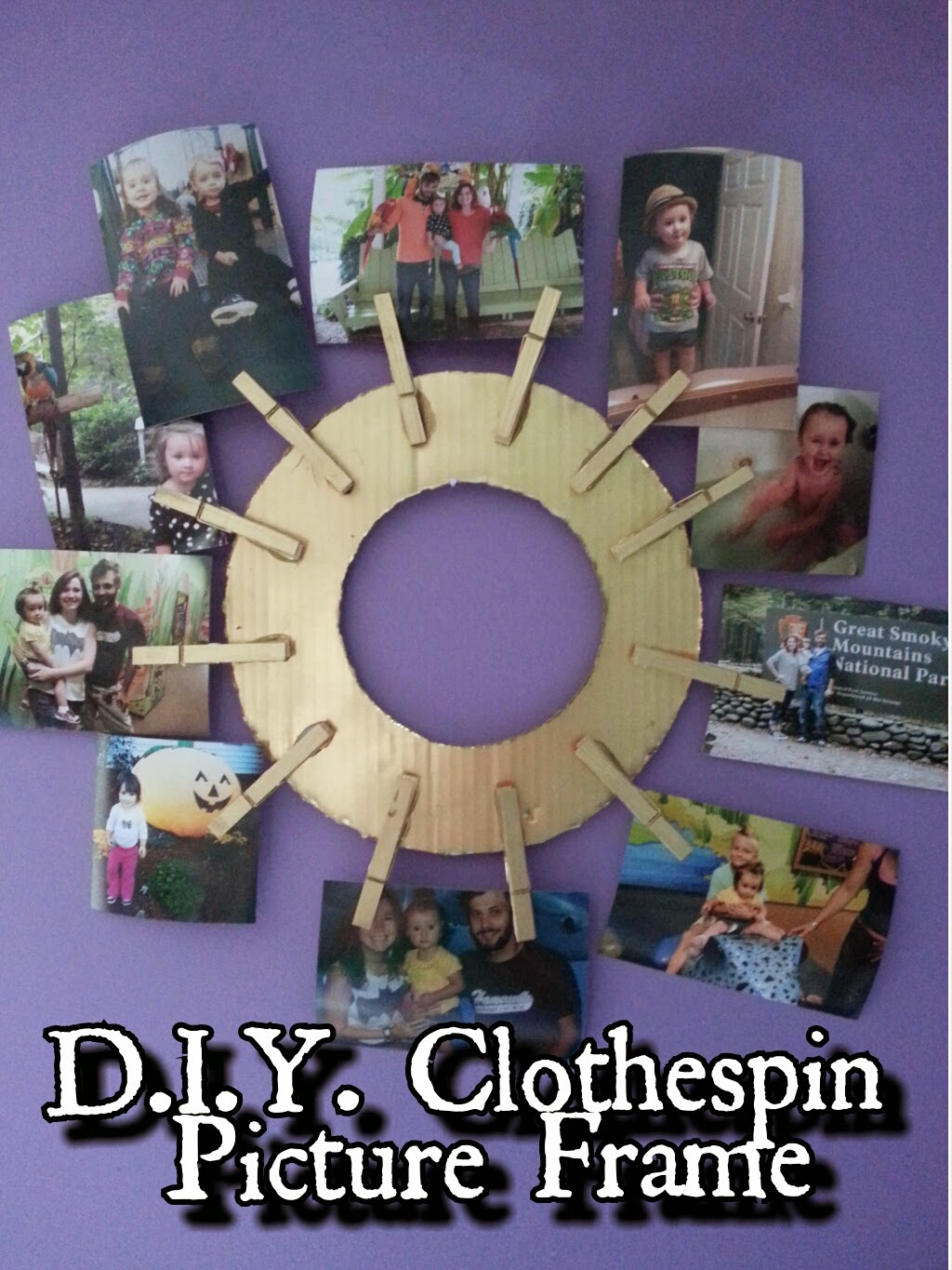 The Saylors I Saw It On Pinterest (1) DIY Clothespin Picture Frame