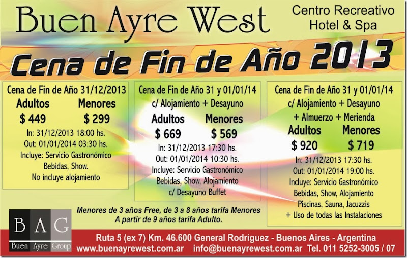 Fin de Año tarifas 2013 Publico Fin de Año tarifas 2013 Publico