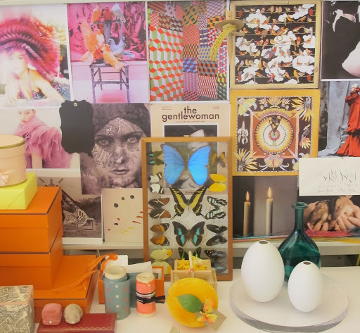 I love the image of Bjork in the upper left-hand corner. The peach is from my friend Claudia's store, Bell'occhio, in San Francisco. I love the image of Bjork in the upper left-hand corner. The peach is from my friend Claudia's store, Bell'occhio, in San Francisco.