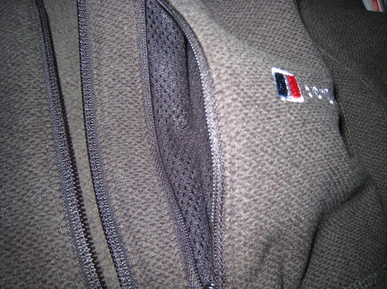 Chest Pocket, showing mesh lining
