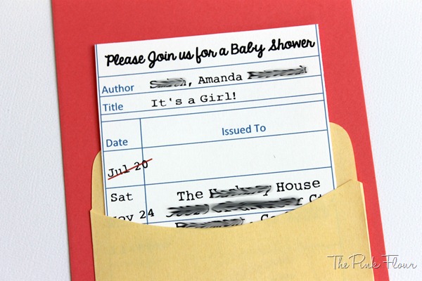 Library Card Invitation for Children's Books Baby Shower