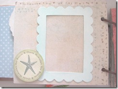 Beach journal blue and tan picture frame matboard page front Beach journal blue and tan picture frame matboard page front