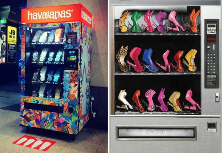 A tendência das Vending Machines. vending machine havaianas