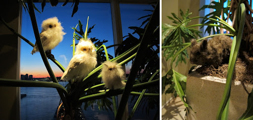 I tucked these little critters into plants and arrangements.
