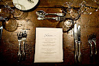 The menu was a Linda & Harriett design, personalized with each guest's name on top. The menu was a Linda & Harriett design, personalized with each guest's name on top.
