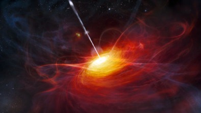 ilustração de um quasar