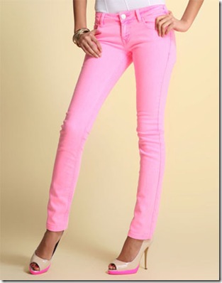 Pink skinny jeans