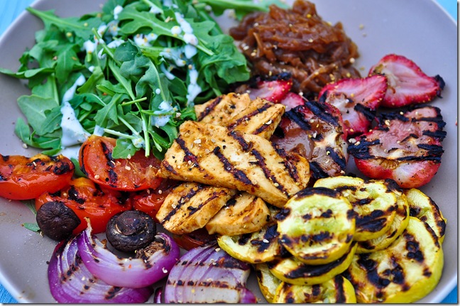 grilled vegetables with strawberry grilled vegetables with strawberry