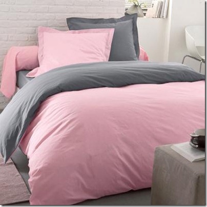 Parure de couette rose & gris Parure de couette rose & gris