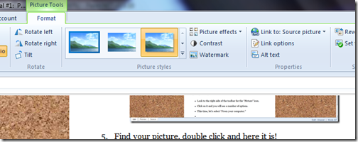 livewriter picture format toolbar