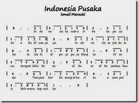 Notasi Lagu Indonesia Pusaka