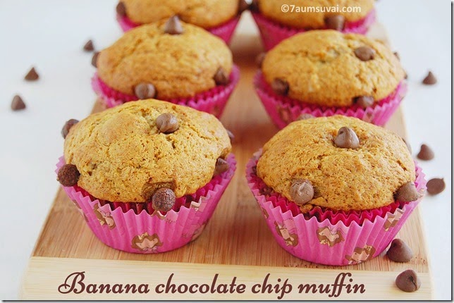 Banana chocolate chip muffin 