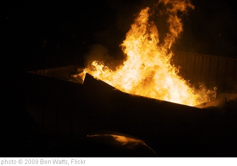 'Fire in Dumpster' photo (c) 2009, Ben Watts - license: http://creativecommons.org/licenses/by/2.0/