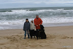 La familia de Dolores y un invierno en La Pedrera. Gentileza: Dolores Rosner.